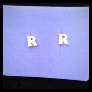 Avon Pave Initial Earrings